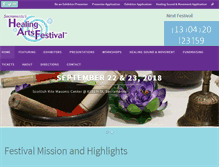 Tablet Screenshot of healingartsfestival.com